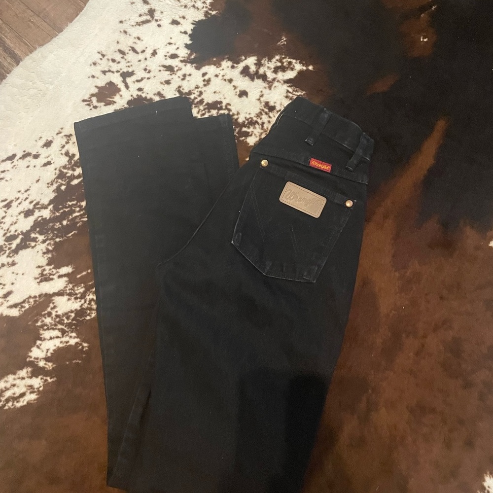 Wrangler Black Straight Leg Jeans